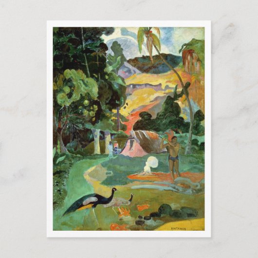 Carte Postale Paul Gauguin | Matamoe or, Landscap with Peacocks (Devant)