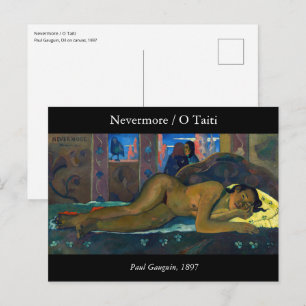Carte Postale Paul Gauguin - Nevermore / O Taiti