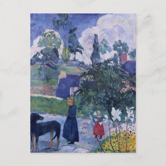 Carte Postale Paul Gauguin - Parmi les lys (Devant)