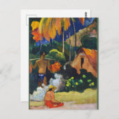 Carte Postale Paul Gauguin, Paysage à Tahiti, (Devant / Derrière)
