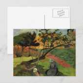 Carte Postale Paul Gauguin- Paysage avec deux bretonnes (Devant / Derrière)