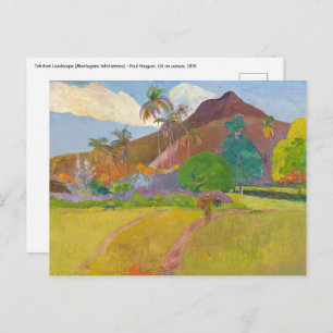 Carte Postale Paul Gauguin - Paysage tahitien