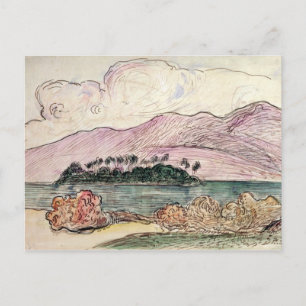 Carte Postale Paul Gauguin Paysage tahitien (avec papier)