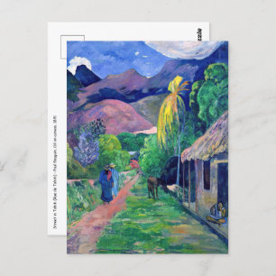 Carte Postale Paul Gauguin - Rue à Tahiti