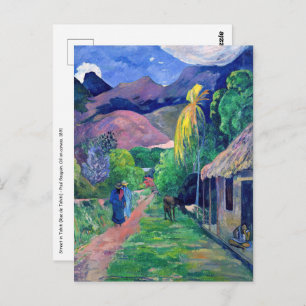 Carte Postale Paul Gauguin - Rue à Tahiti