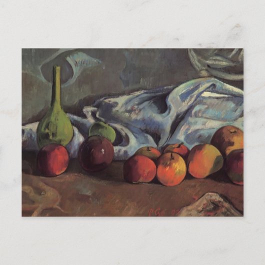 Carte Postale Paul Gauguin-Vie morte avec pommes et vase vert (Devant)