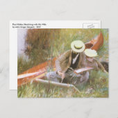 Carte Postale Paul Helleu Sketting with His Wife par JS Sargent (Devant / Derrière)
