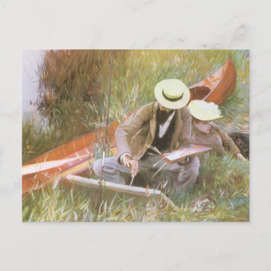 Carte Postale Paul Helleu Sketting with His Wife par JS Sargent (Devant)