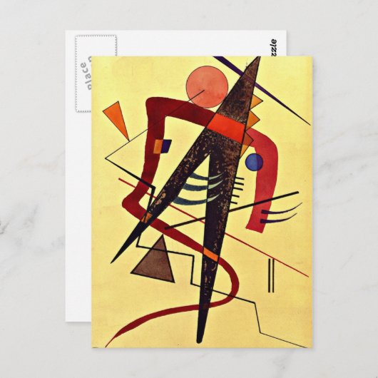 Carte Postale Paul Klee art : Chaud (Devant / Derrière)