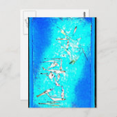 Carte Postale Paul Klee art : Fish Image, peinture de Klee (Devant / Derrière)