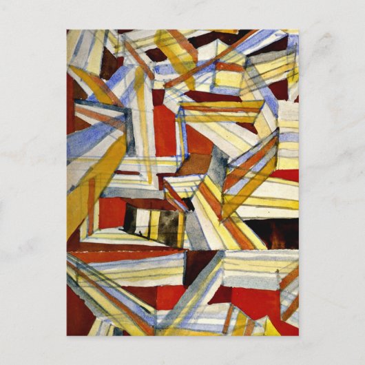 Carte Postale Paul Klee art : Transparent-Perspectivisch Gefugt (Devant)