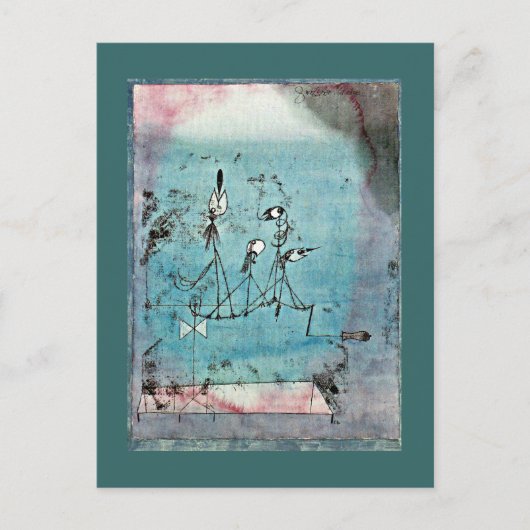 Carte Postale Paul Klee art : Twitter Machine (Devant)