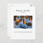 Carte Postale Paul Klee, Avec Les Deux Perdus - Art Abstrait (Devant / Derrière)