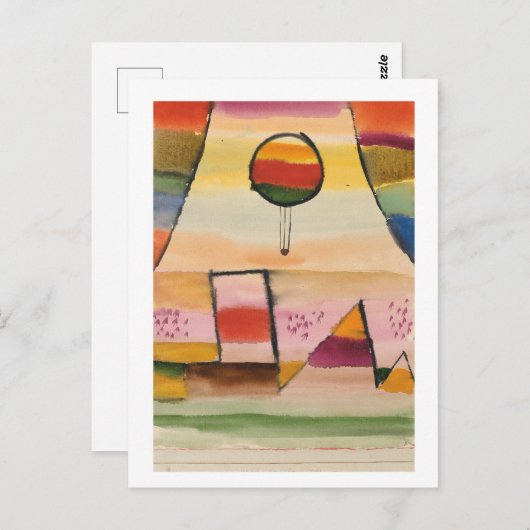 Carte Postale Paul Klee, "Balloon in the Window", 1929 (Devant / Derrière)