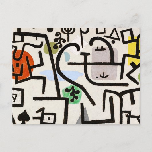 Carte Postale Paul Klee, Bauhaus Abstract Art (Devant)