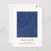 Carte Postale Paul Klee, Blue Modern Art Abstrait (Devant / Derrière)