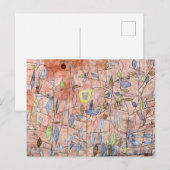 Carte Postale Paul Klee - Feuillage clairsemé (Devant / Derrière)
