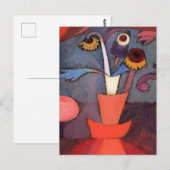 Carte Postale Paul Klee, Fleur d'automne, (Devant / Derrière)