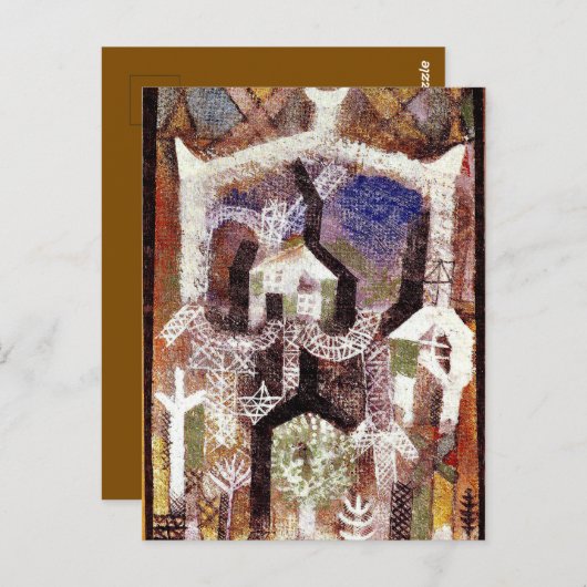 Carte Postale Paul Klee - Maisons d'été (Devant / Derrière)