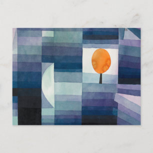 Carte Postale Paul Klee Messager de l'automne Bleu Moderne Abstr