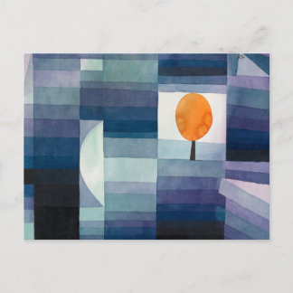 Carte Postale Paul Klee Messager de l'automne Bleu Moderne Abstr
