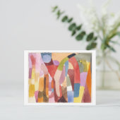 Carte Postale Paul Klee Peinture "Mouvement des chambres voûtées (Debout devant)
