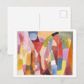 Carte Postale Paul Klee Peinture "Mouvement des chambres voûtées (Devant / Derrière)