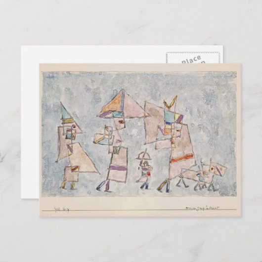 Carte Postale Paul Klee - Promenade en Orient (Devant / Derrière)