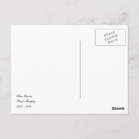 Carte postale Paul Morphy (Dos)