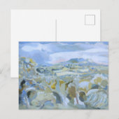 Carte Postale Paul Nash - Paysage de la Distance de Malvern, (Devant / Derrière)