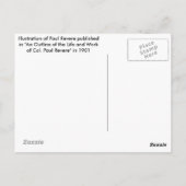 Carte postale Paul Revere (Dos)