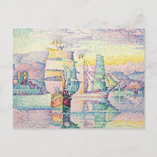 Carte Postale Paul Signac - Antibes, Les brigantins (Devant)