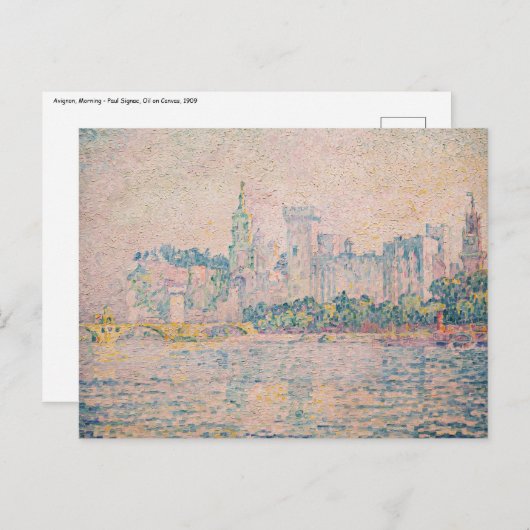 Carte Postale Paul Signac - Avignon, matin (Devant / Derrière)