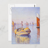 Carte Postale Paul Signac - Concarneau, Matin Calme (Devant / Derrière)