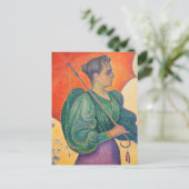 Carte Postale Paul Signac - Femme à l'ombrelle (Debout devant)