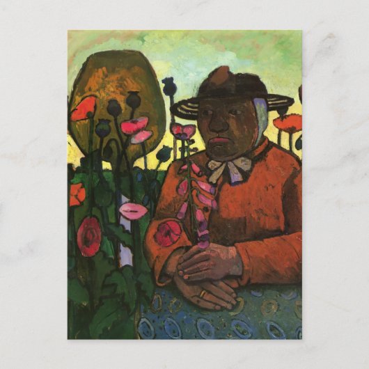 Carte Postale Paula Modersohn-Becker - Vieille femme dans le jar (Devant)