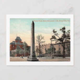Carte Postale Paulus Hook Battle Monument Jersey City NJ Vintage