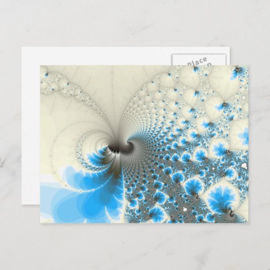 Carte Postale Pause - Art fractal (Devant / Derrière)