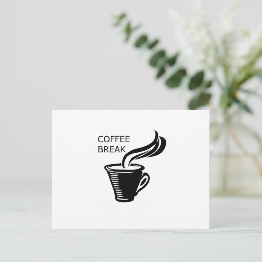 Carte Postale Pause café (Debout devant)