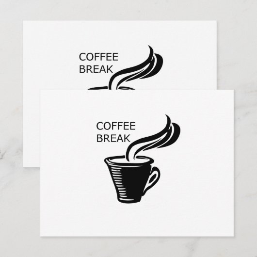 Carte Postale Pause café (Devant / Derrière)