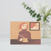 Carte Postale Pause café (Debout devant)