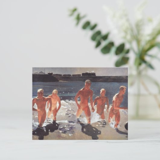 Carte Postale Pause déjeuner (Debout devant)