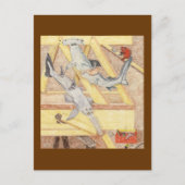 Carte Postale Pause déjeuner pour les charpentiers (Devant)