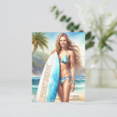 Carte Postale Pause du point d'action fille (Debout devant)