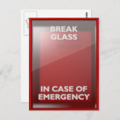 Carte Postale Pause En Coque De Boîte Rouge D'Urgence (Devant / Derrière)