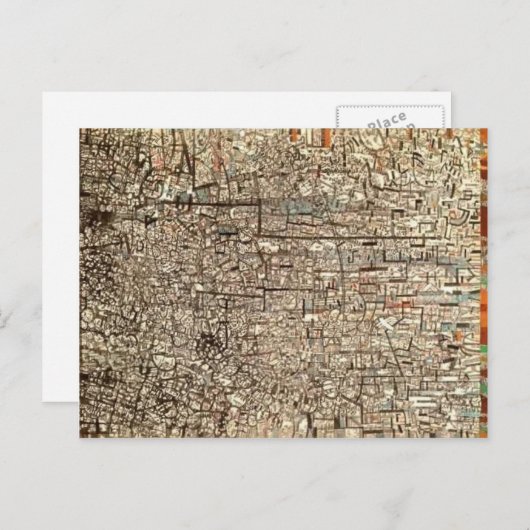 Carte Postale Pavel Filonov-Sans-Titre (Composition Non Objectif (Devant / Derrière)