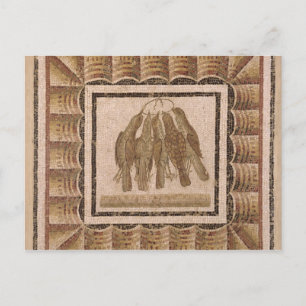 Carte Postale Pavement représentant cinq brosses, de El-Jem