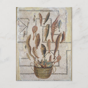 Carte Postale Pavement représentant des poissons s'échappant d'u