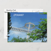 Carte Postale Pavillon américain de Spokane au Riverfront Park (Devant / Derrière)