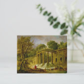 Carte Postale Pavillon avec Cascade, 1760 (Debout devant)